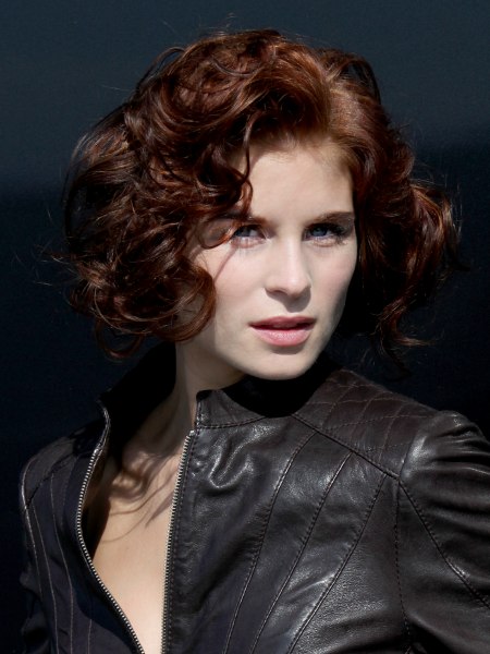 Short hairstyle with curls