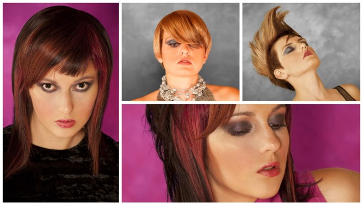 Haircuts with hair color blends