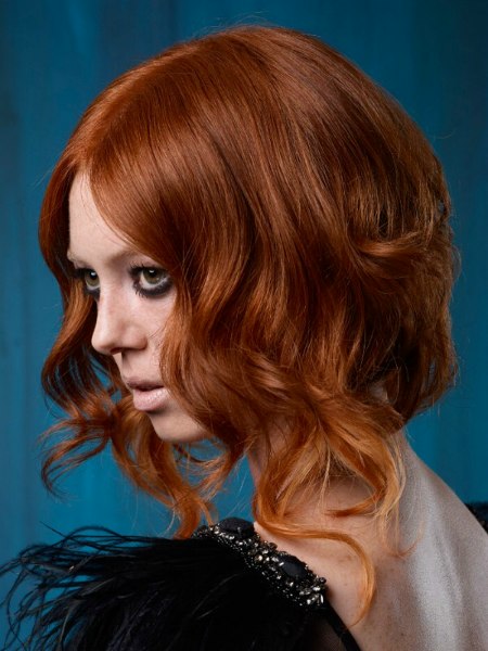 Hair with a shorter back and face-framing curls