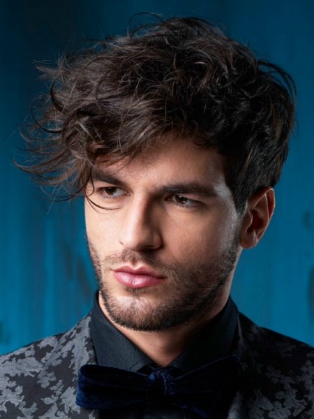 Curly top hairstyle for men