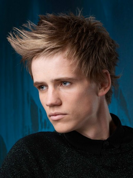Short cropped male hair with extra length in front
