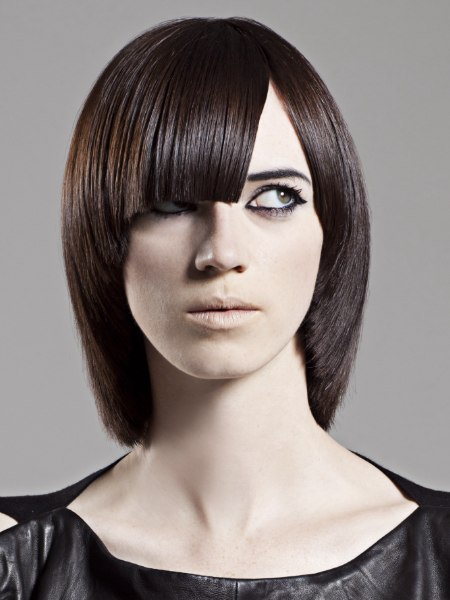 Beveled bob haircut