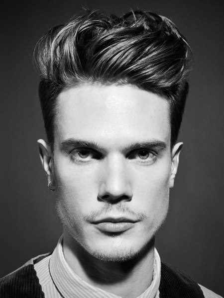 Male haircut with stubble short sides