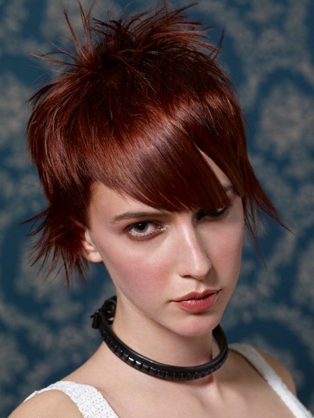Short haircut with a combination of different lengths