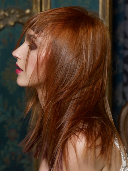 Very sleek long hairstyle