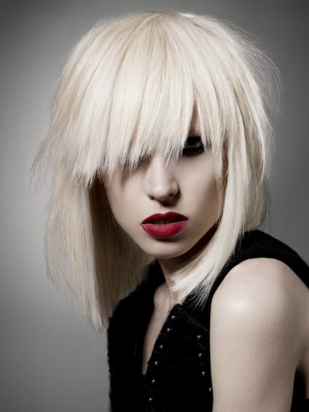 Platinum blonde punk hair