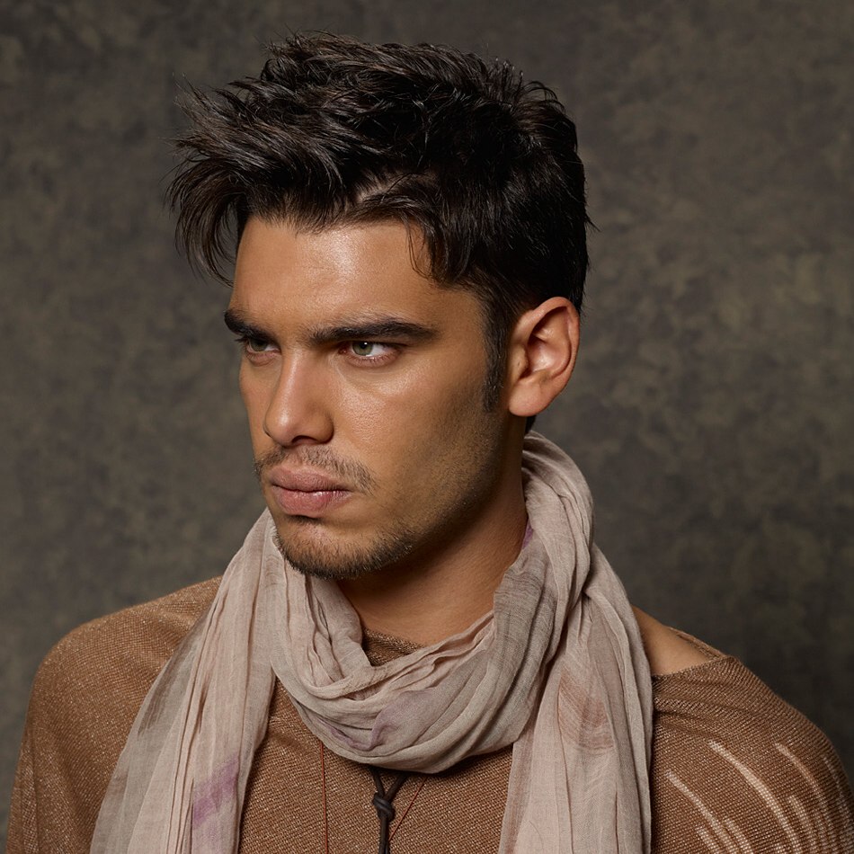 wet look mens hair