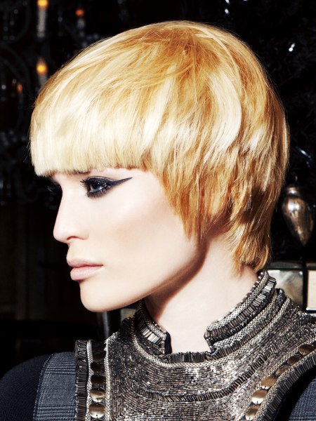 Short and geometric fashion haircut