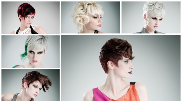 Short hairstyles with unusual lines