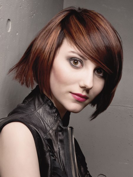Bob hairstyle with flared out sides