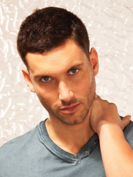 Short and easy wash-and-go hair for men