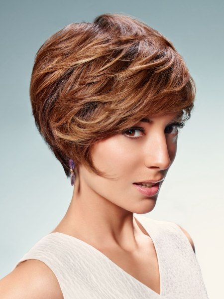Short hairstyle for women with a small face