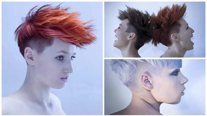 Youthful, unconventional and expressive short haircuts