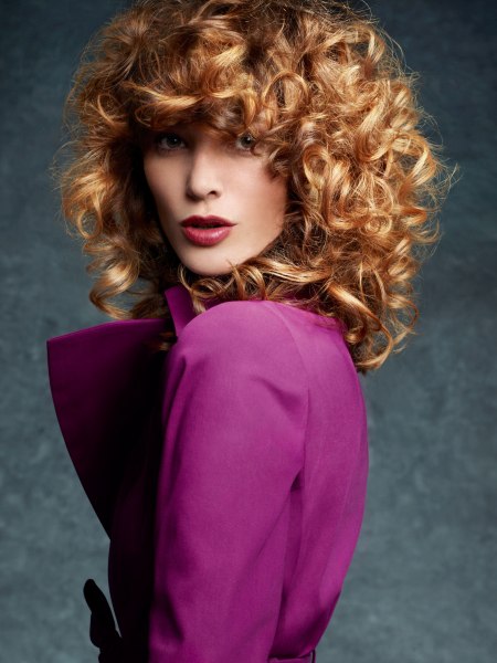 Long hair with hand-tousled curls