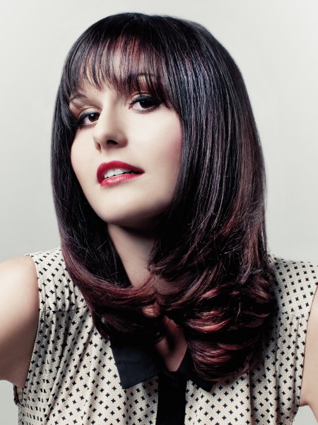 Long hairstyle with ombré hair coloring