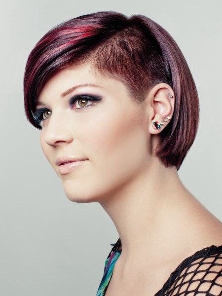 Hipster hair with a triangular undercut