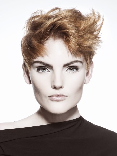 Dynamic short hairstyle