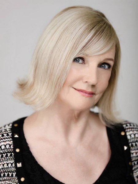 Bob with a veil-like fringe for older women