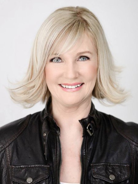 Easy medium-length bob for older women