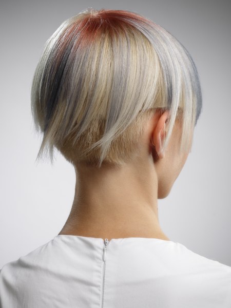 Short and undercut hairstyle - back view