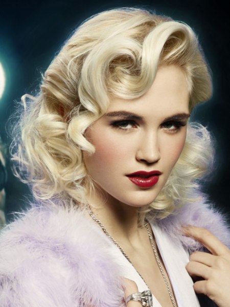 Retro style with curls