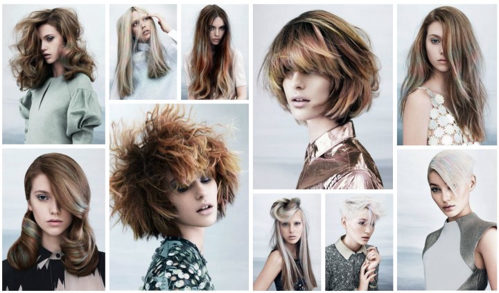 Simple haircuts with beautiful hair colors