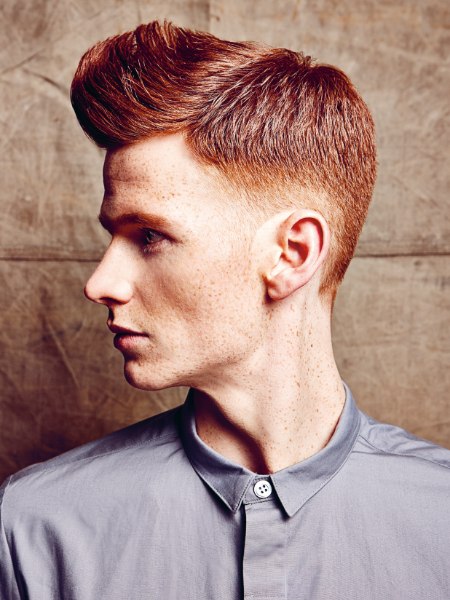 Men's hairstyle with shaved sides