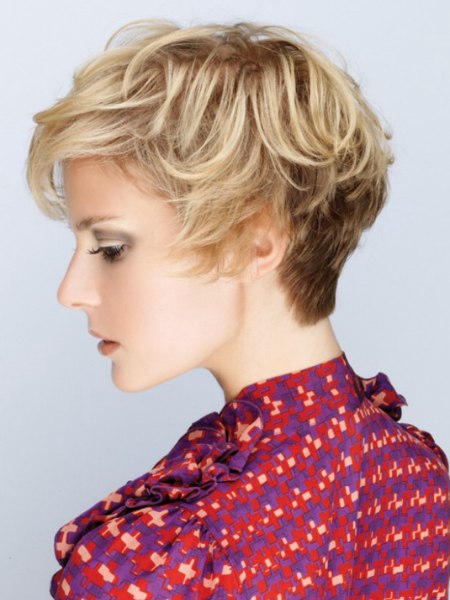 Pixie cut with a short cropped back