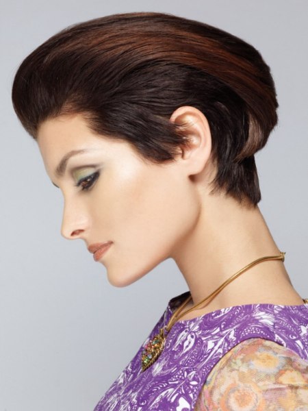 Short out-of-the-face hairstyle