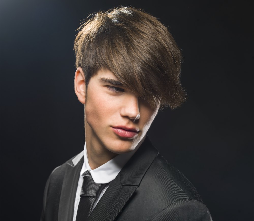 Men Long Hair Bangs