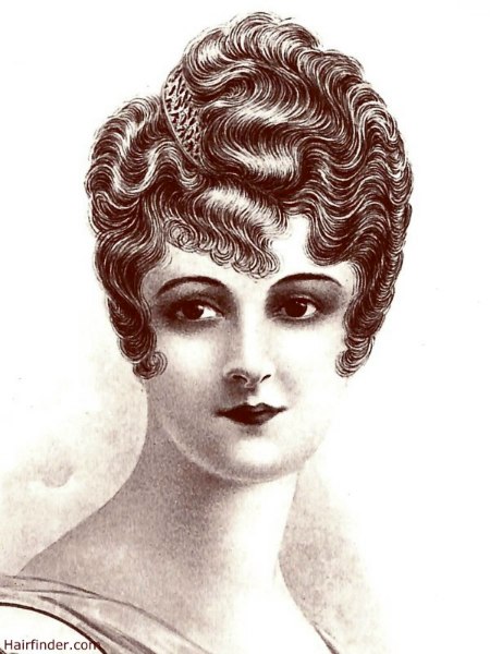 Hair with waves for a vintage 1914 look