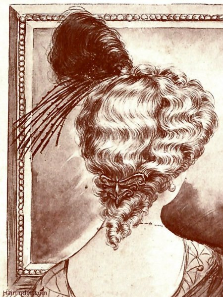 Hairstyle with Edwardian era influences