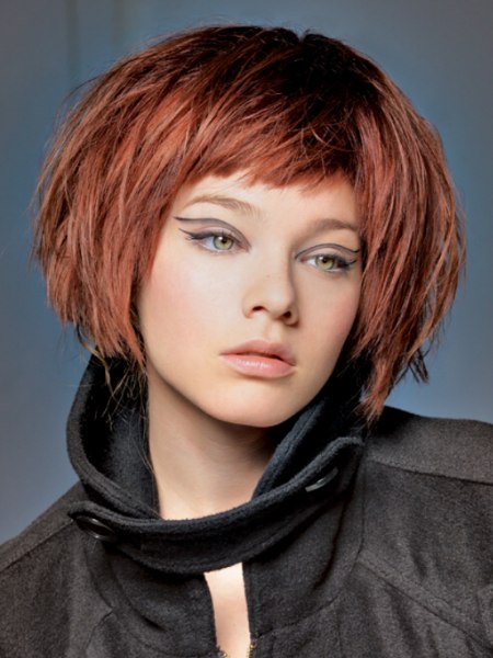 Modern bob with short bangs