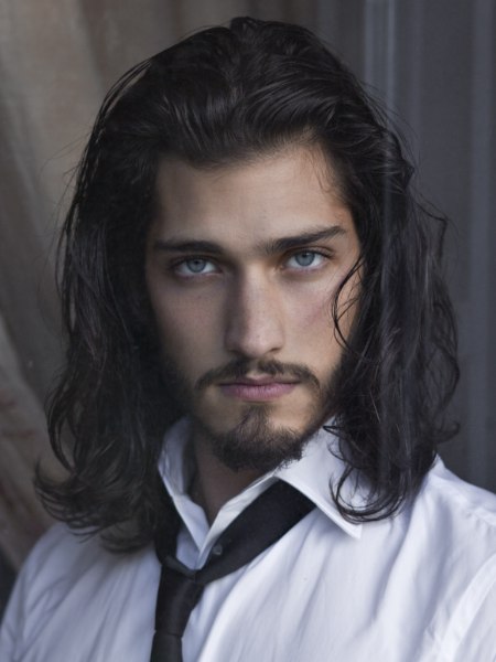 Long hair style for men