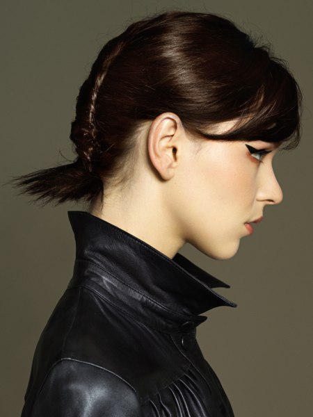 Hairstyle with a French roll