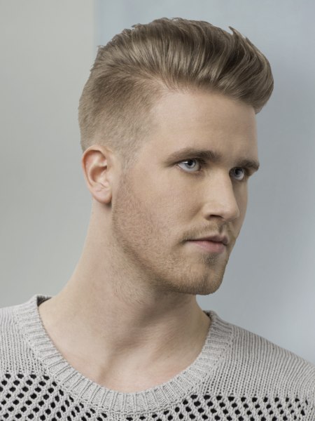 Men's haircut with cropped sides