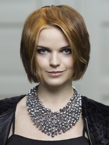Modern chin-length bob