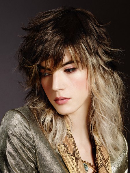 Layered hair in two colors