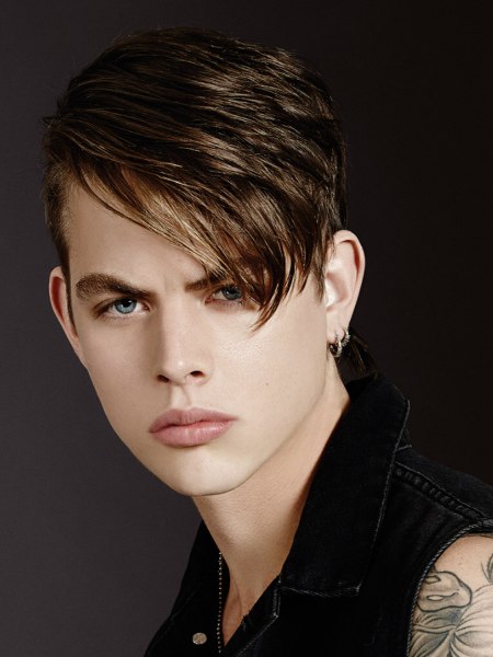Comb-over hairstyle for men