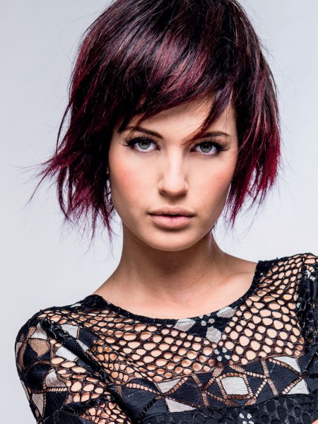 Razor-cut hair with frazzled edges