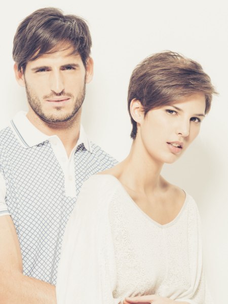 Pixie cut with bangs and layers