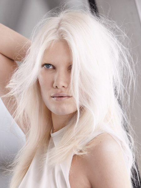White hair with soft layers