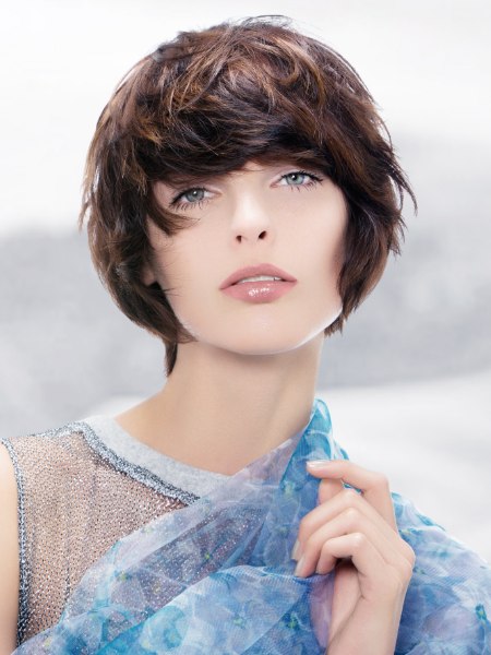 Short hairstyle with layers