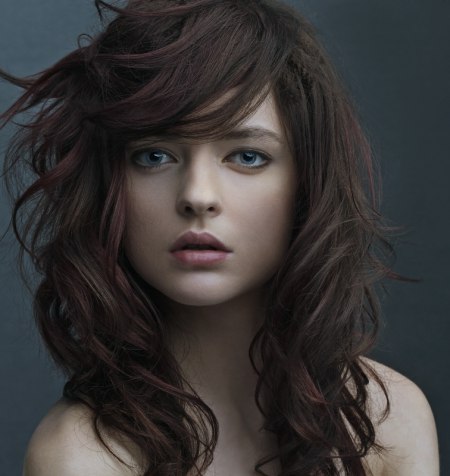 Storm-blown look for long hair