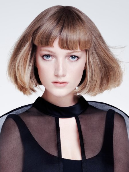 Modern bob with a short fringe