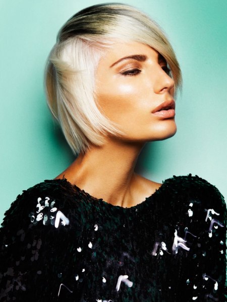 Hair in steel and silver blonde shades