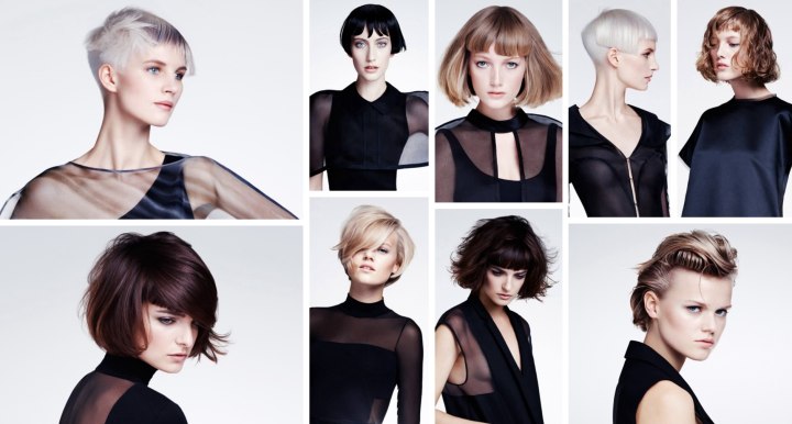 Short and medium length Sassoon haircuts