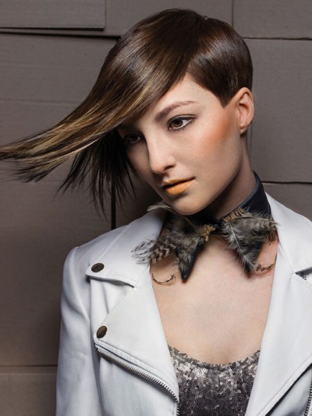 Contemporary pixie hair style