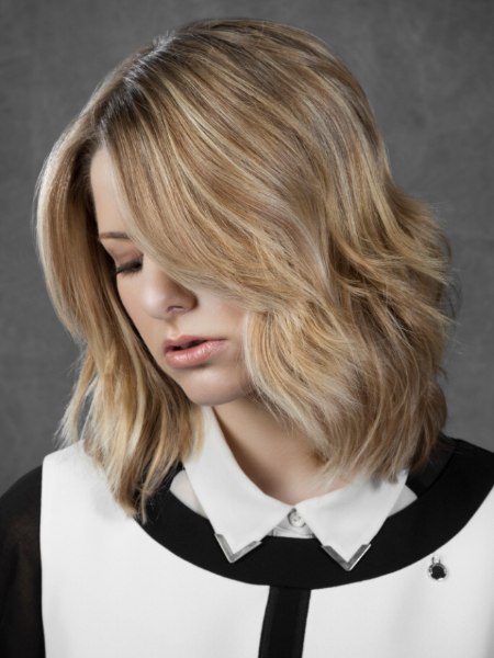 Medium length layered bob