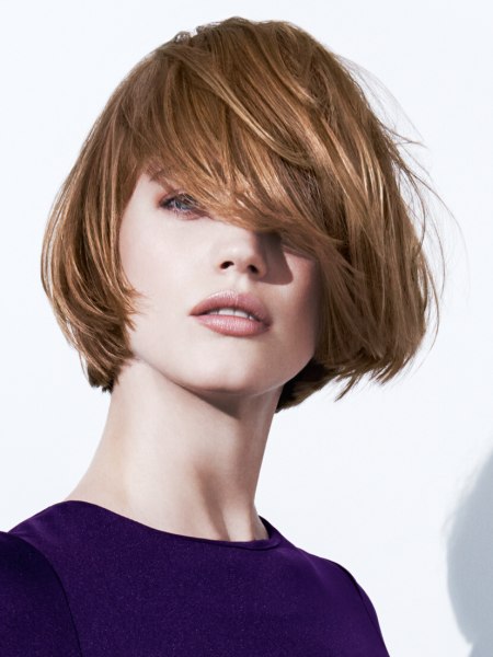 Chin length tapered bob